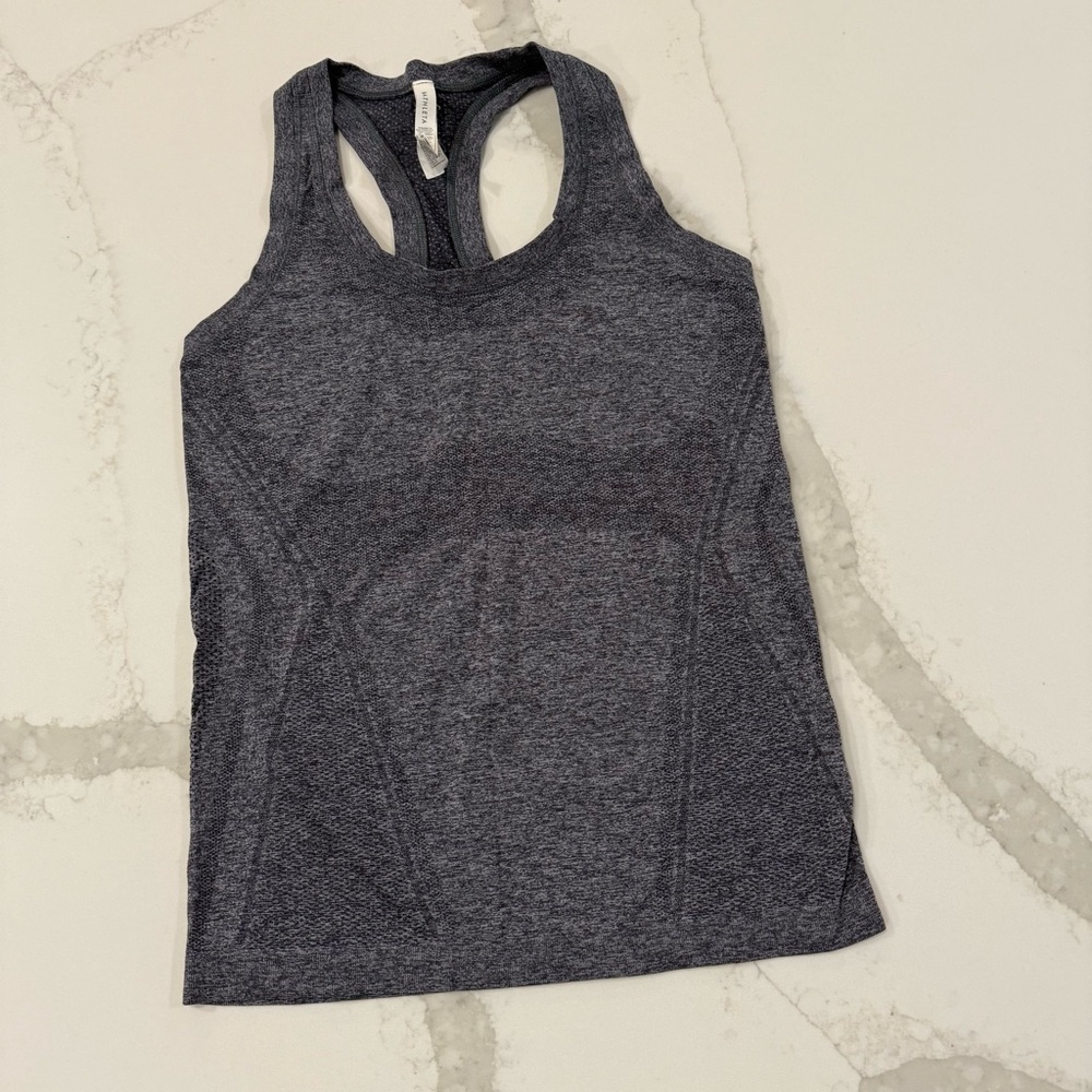 Athleta Momentum Seamless Heather Tank Top Women’s Small Gray Athletic Workout